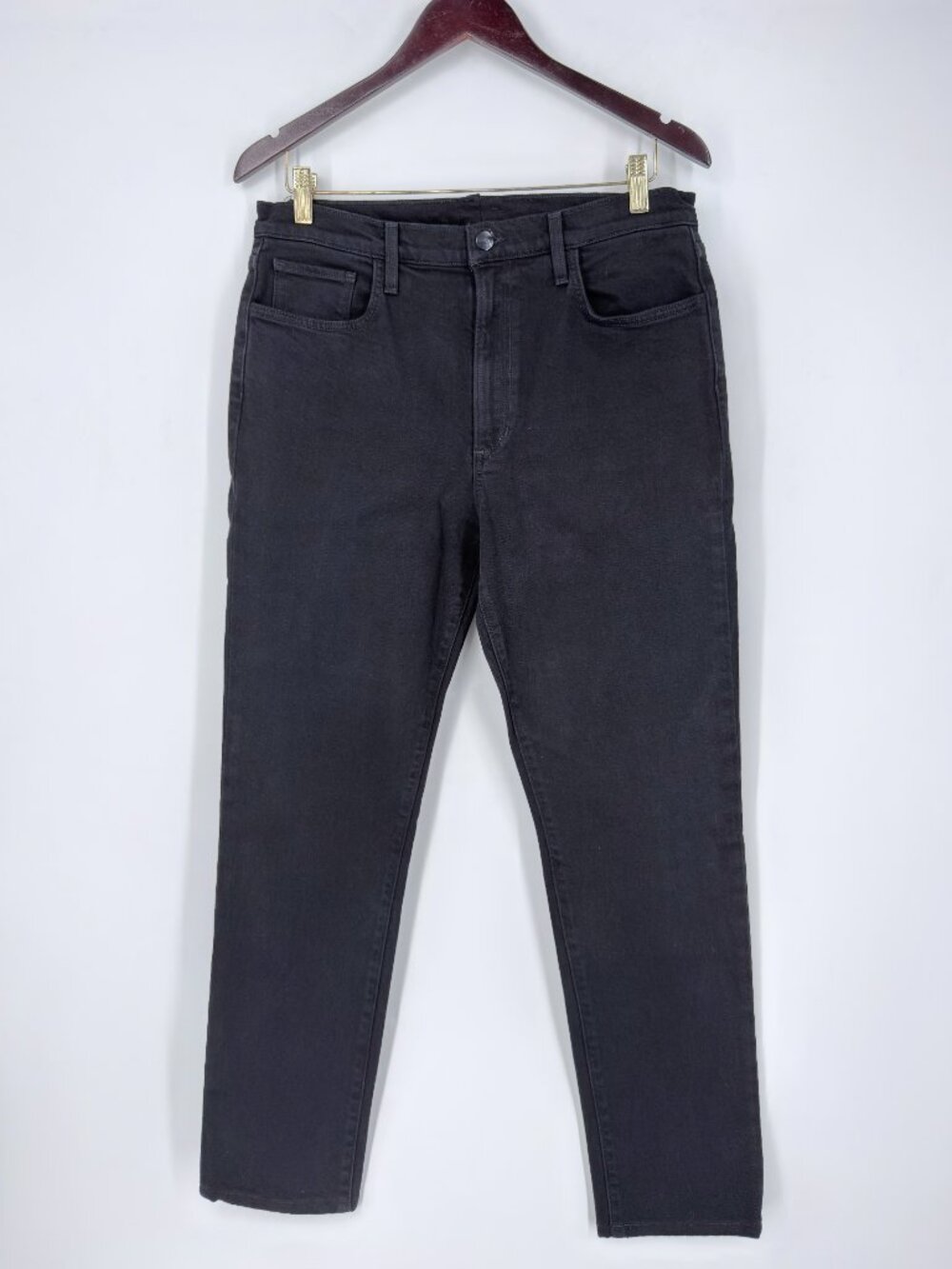 Joe's Jeans The Runway Luna High Rise Cigarette Black Denim Pants Size 30 x 28.5